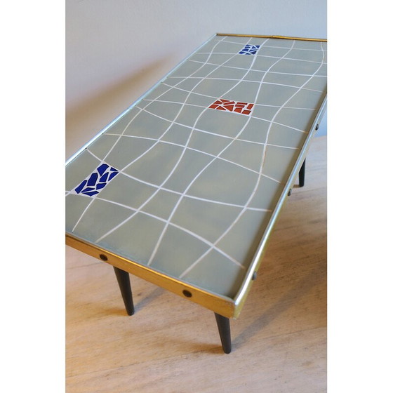 Image 1 of Wein-Couchtisch aus Keramik und Messing, 1960