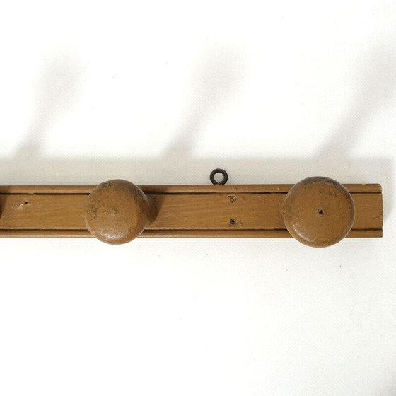 Image 1 of Vintage-Garderobenständer aus Holz mit 5 Haken