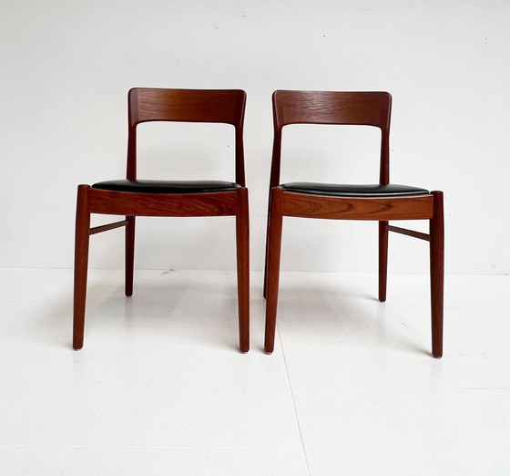 Image 1 of Satz von 6 Stühlen des Modells 26 von Henning Kjaernulf für Kurop Stolefabrik, 1960er Jahre