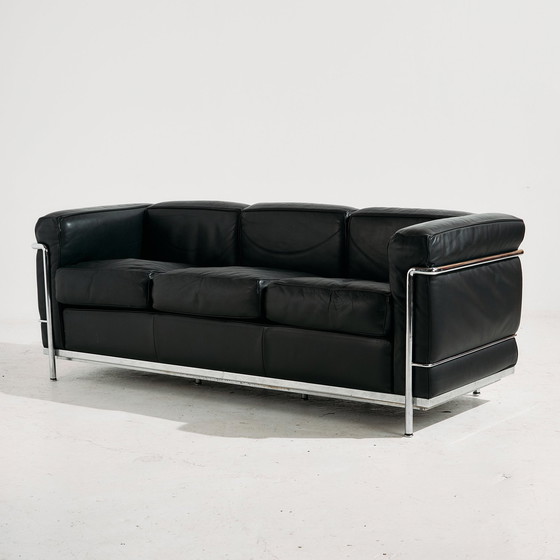 Image 1 of Mk10898 Lc2 Sofa von Le Corbusier, Pierre Jeanneret und Charlotte Perriand für Cassina