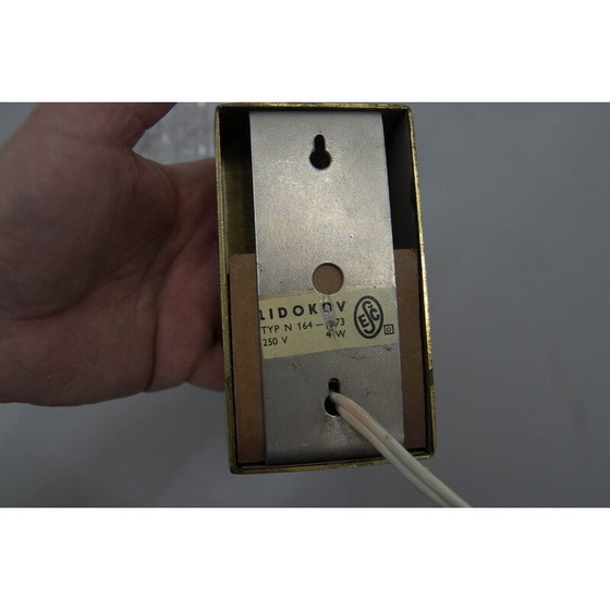 Image 1 of Paar alte Wandlampen mit Glasschirm von Lidokov, Tschechoslowakei 1970