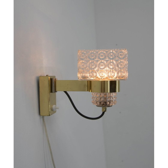 Image 1 of Paar alte Wandlampen mit Glasschirm von Lidokov, Tschechoslowakei 1970