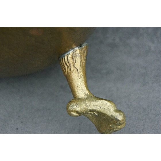 Image 1 of Blumentopf aus Messing mit Löwenköpfen, 1900