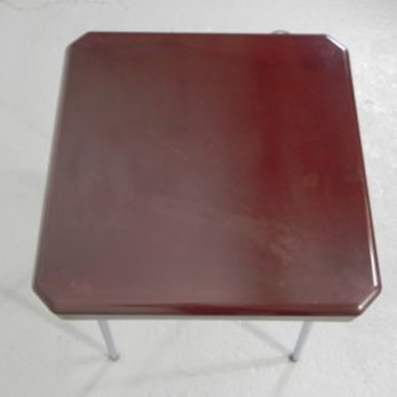 Image 1 of Kleiner Esstisch Bakelitplatte 55 x 55 cm von Supraluxe - 1950s