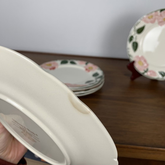 Image 1 of Satz von 9 Desserttellern Villeroy & Boch "Wildrose" Service, 1970