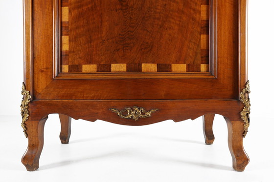 Image 1 of Antiker Holzschrank mit Intarsien und Bronzeverzierungen, 1860