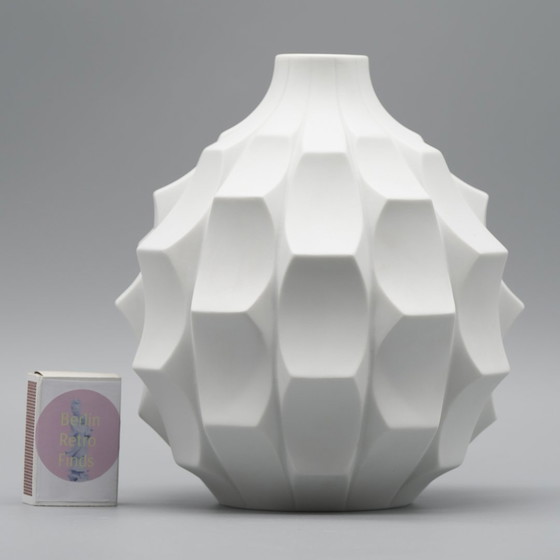 Image 1 of Archais Heinrich Fuchs Op Art Retro Hutschenreuther Biskuit Porzellan Vase Trio