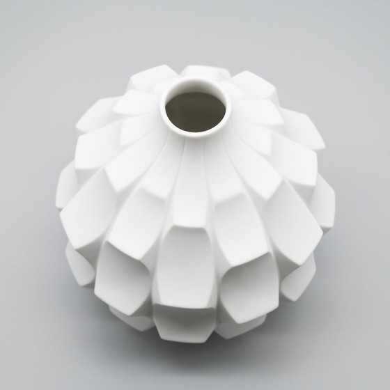 Image 1 of Archais Heinrich Fuchs Op Art Retro Hutschenreuther Biskuit Porzellan Vase Trio