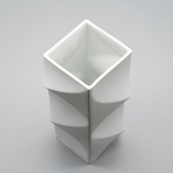 Image 1 of Archais Heinrich Fuchs Op Art Retro Hutschenreuther Biskuit Porzellan Vase Trio