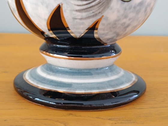 Image 1 of Handgemachte Vase Mit Blumenmotiven