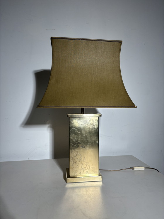 Image 1 of Geätzte orientalische Tischlampe aus Messing