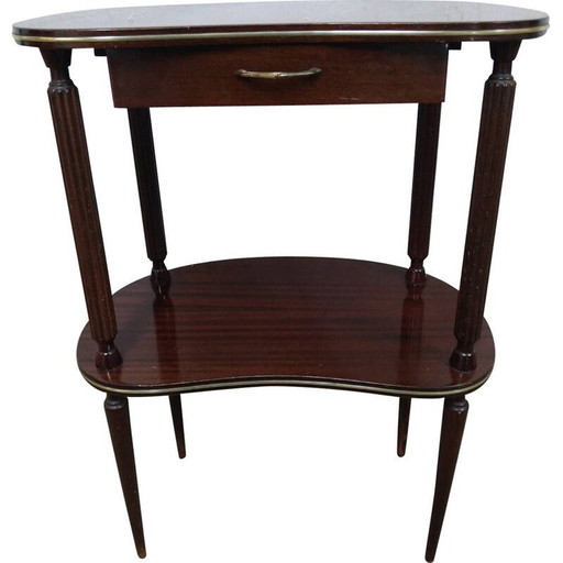 Vintage Mahagoni Beistelltisch mit Schublade