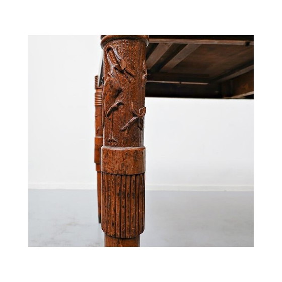 Image 1 of Alter ausziehbarer esstisch von pier luigi colli, italienisch 1940er