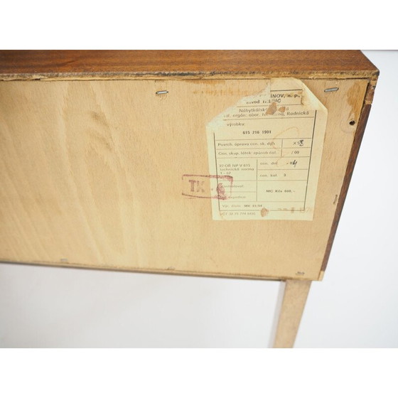 Image 1 of Vintage Kommode aus Holz und Chrom, Tschechisch 1960
