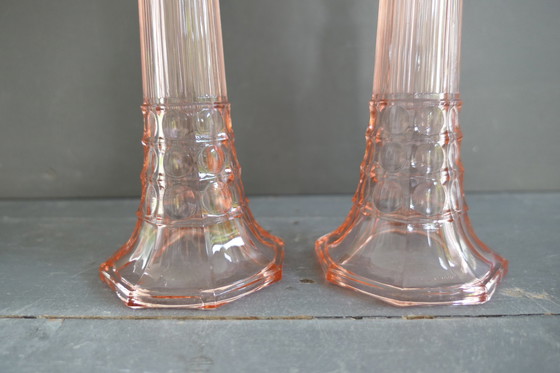 Image 1 of 2x Val Saint Lambert Luxval Kerzenständer