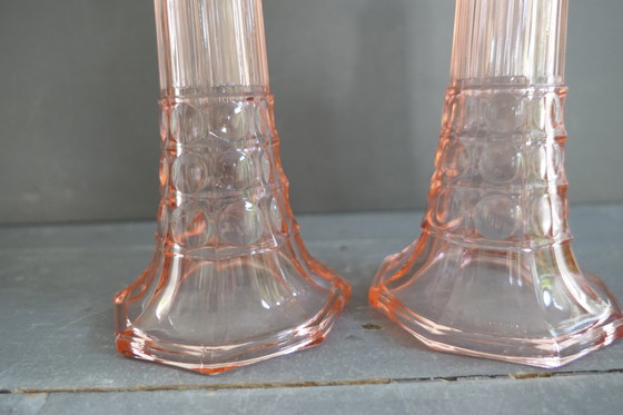 Image 1 of 2x Val Saint Lambert Luxval Kerzenständer