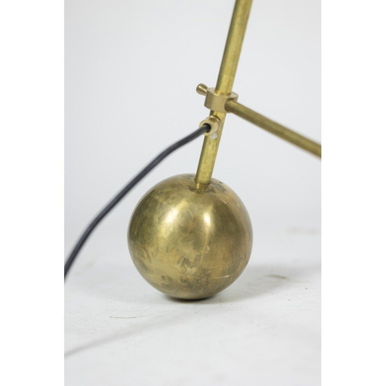 Image 1 of Stehlampe aus perforiertem Blech und vergoldetem Messing, 1960