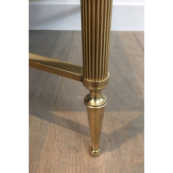 Image 1 of Vintage Couchtisch aus Messing von Maison Jansen, 1940