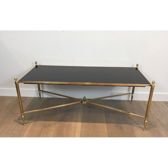 Image 1 of Vintage Couchtisch aus Messing von Maison Jansen, 1940