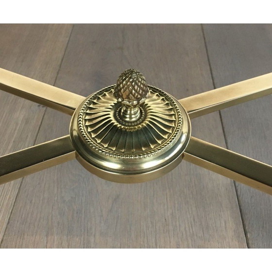 Image 1 of Vintage Couchtisch aus Messing von Maison Jansen, 1940