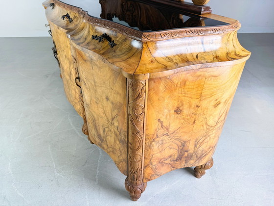 Image 1 of Italienische Anrichte Spätbarock Rokoko Sideboard Mobili Cantù Nussbaum 1920 Ii