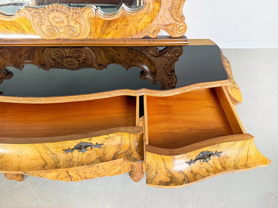 Image 1 of Italienische Anrichte Spätbarock Rokoko Sideboard Mobili Cantù Nussbaum 1920 Ii