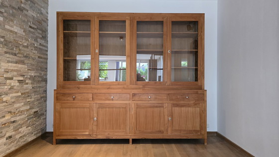 Image 1 of Sideboard aus Teakholz mit Vitrine