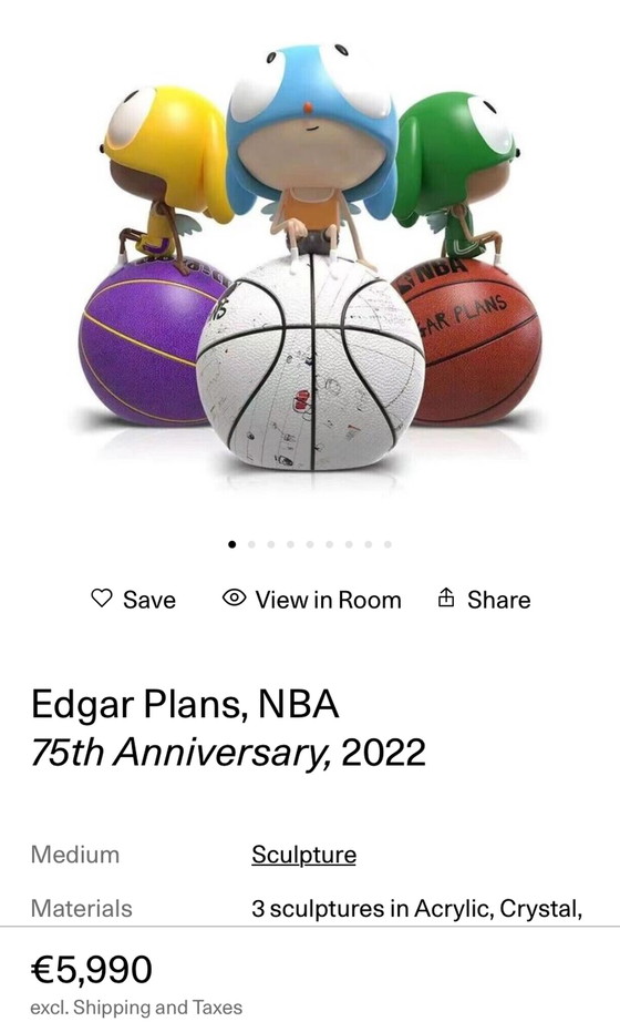 Image 1 of 3x Edgar-Pläne - 75. Jahrestag NBA