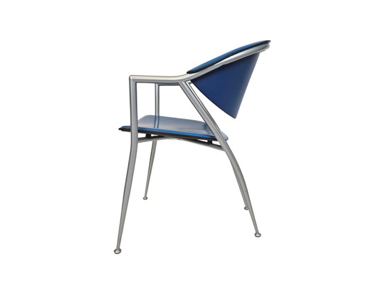 Image 1 of Calligaris - Leder - Esszimmerstühle Set (2) - Hergestellt in Italien - 1990er