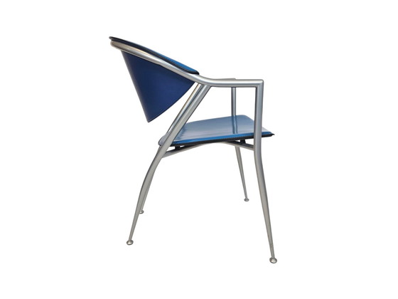 Image 1 of Calligaris - Leder - Esszimmerstühle Set (2) - Hergestellt in Italien - 1990er