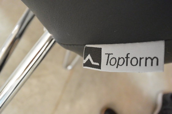 Image 1 of Schwarzer Leder Topform Pinto Design Sessel