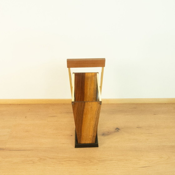 Image 1 of 1960s Umbrella Stand in Cast Iron, Brass, and Walnut