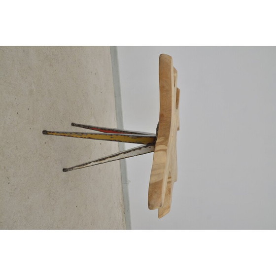 Image 1 of Beistelltisch "Blume" aus Teakholz, 1980er Jahre