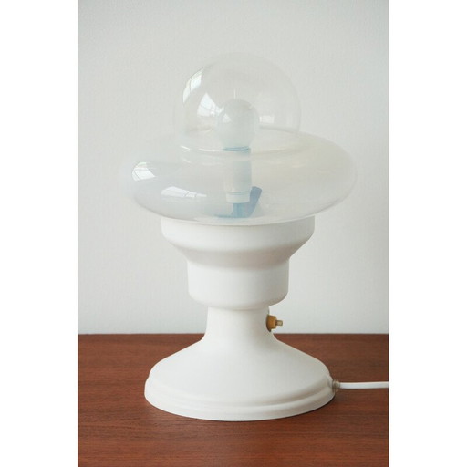 Weiße Vintage-Lampe, 1970