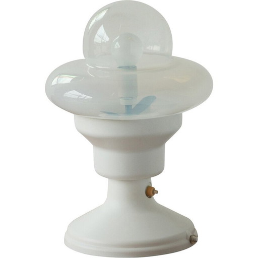 Weiße Vintage-Lampe, 1970