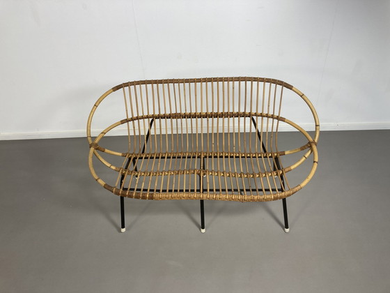 Image 1 of Vintage Rattan Rohé Noordwolde Bank