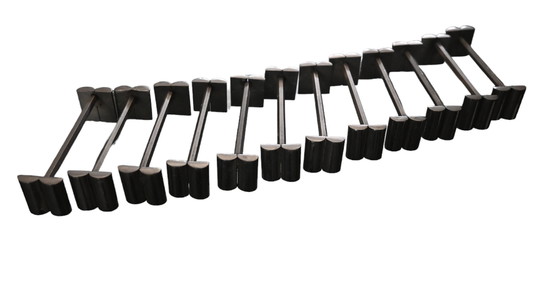 Image 1 of 12x Art Deco versilberte Besteckregale