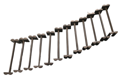 12x Art Deco versilberte Besteckregale