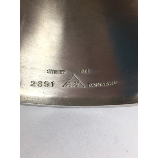 Paar Art-Deco-Kerzenhalter aus Zinn von Just Andersen, Dänemark 1940er Jahre