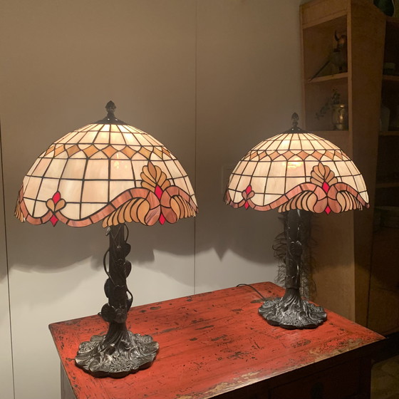 Image 1 of Tiffany Style Libelle Tischlampen