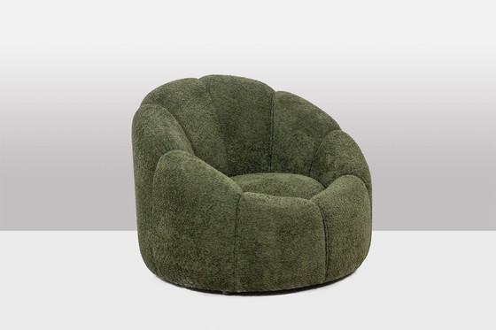 Image 1 of Paar Stoffsessel Mit Schnallen. Zeitgenössisch.