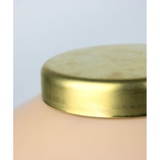 Image 1 of Tischlampe aus Glas und Messing aus der Jahrhundertmitte