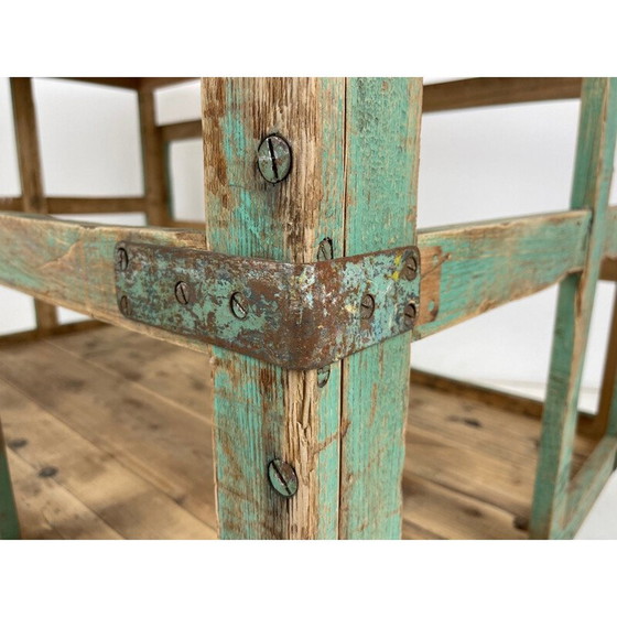 Image 1 of Weinlese-Holzkarren mit Rädern, Tschechoslowakei