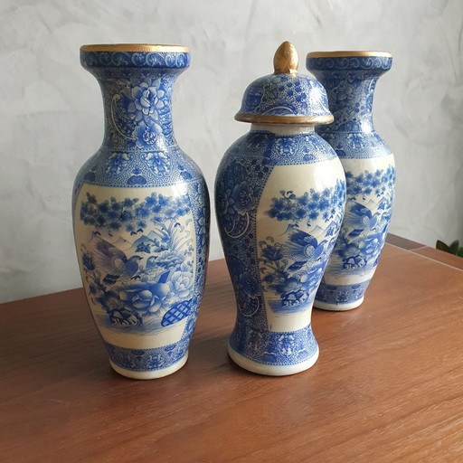 Vintage Japanische Vase Set 3 Stück