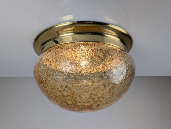 Image 1 of Deckenlampe aus Muranoglas mit Karamelleffekt, 1960er Jahre