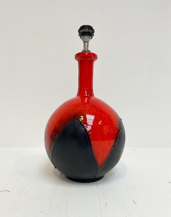Image 1 of Kugelförmige Keramiklampe im westdeutschen Stil, 1960er Jahre