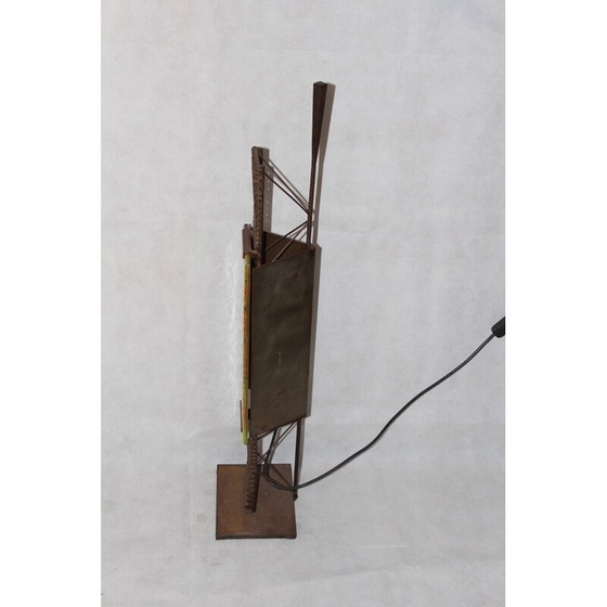 Image 1 of Vintage Tischlampe aus Glas und Metall, 1970