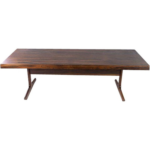 Vintage Couchtisch aus Palisanderholz mit Shaker-Beinen, Dänemark 1960