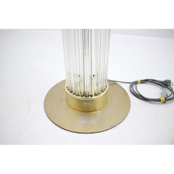 Image 1 of Moderne Stehleuchte aus Messing und Glas von Kamenický ŠenovPreciosa, Tschechoslowakei 1960