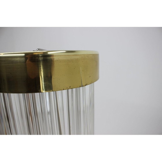 Image 1 of Moderne Stehleuchte aus Messing und Glas von Kamenický ŠenovPreciosa, Tschechoslowakei 1960